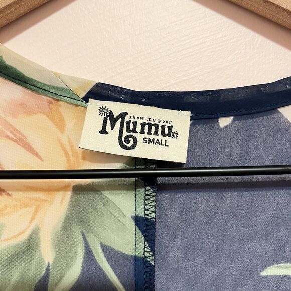 Show Me Your MuMu Karmyn Maxi Dress Cape in Sunflower Dreams Women's Size Small - Picture 11 of 11